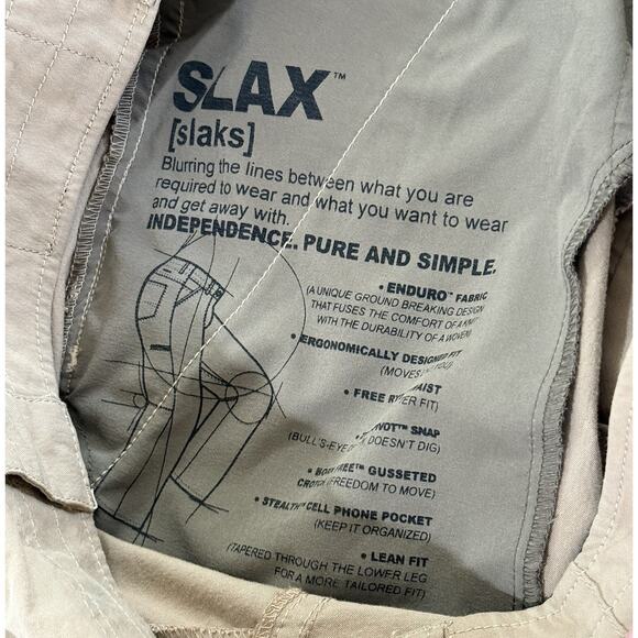 Kuhl Slax Pants Mens 32x32 Beige Tan Khaki Chino Hiking Stretch Gorpcore Camping - Picture 5 of 11
